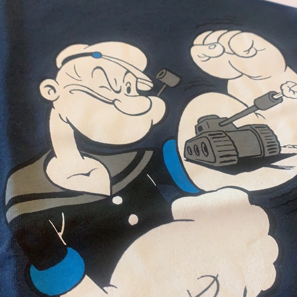 C.C. Filson Popeye Short Sleeve T-Shirt, NEW - Made in The USA, DKNavyGun - Picture 2 of 5